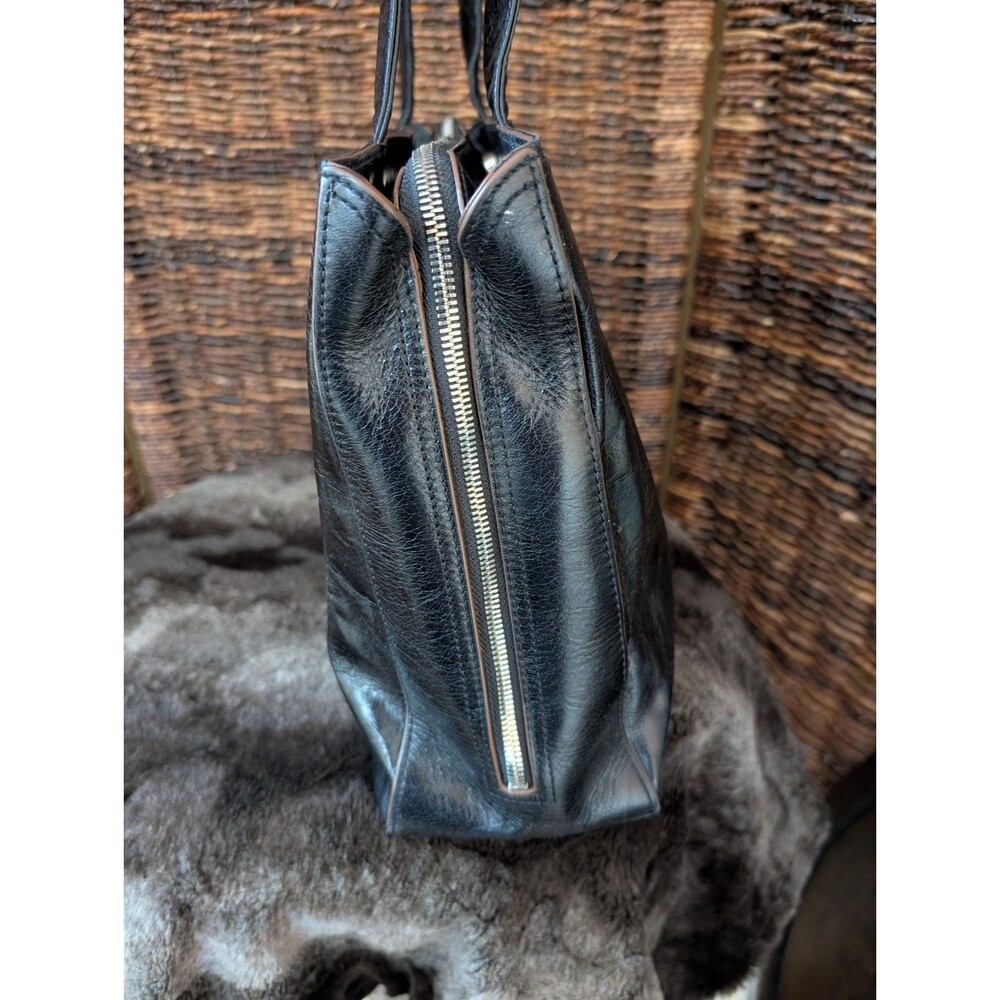 Hobo International Morena Black Leather Shoulder Bag Laptop Tote Y2K Minimalist - Picture 9 of 16